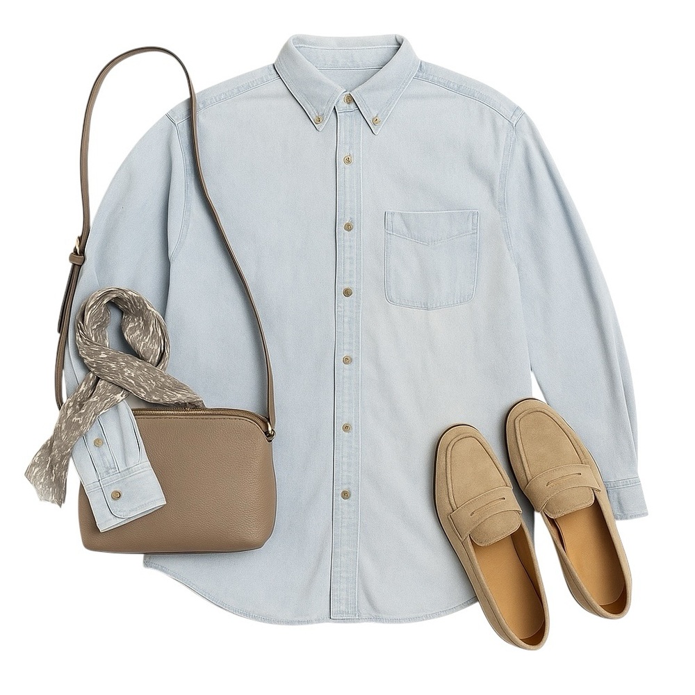 INC International Concepts Men’s Denim Shirt XXL Hong Kong 100% Cotton in GUC